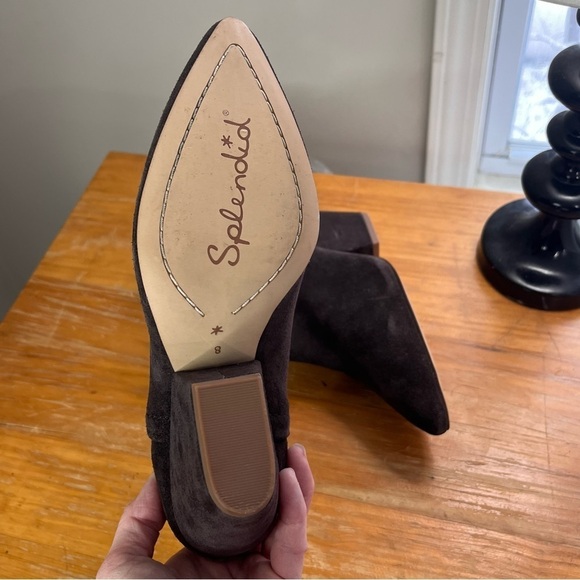 Splendid Cheryl Pointed Toe Suede Ankle Bootie - Picture 12 of 13